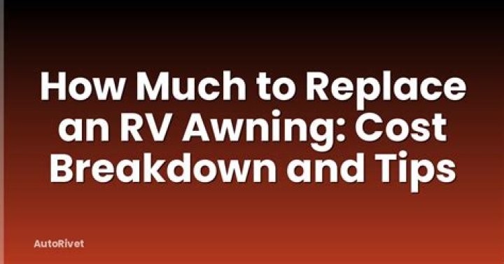 How much does it cost to replace an RV canvas