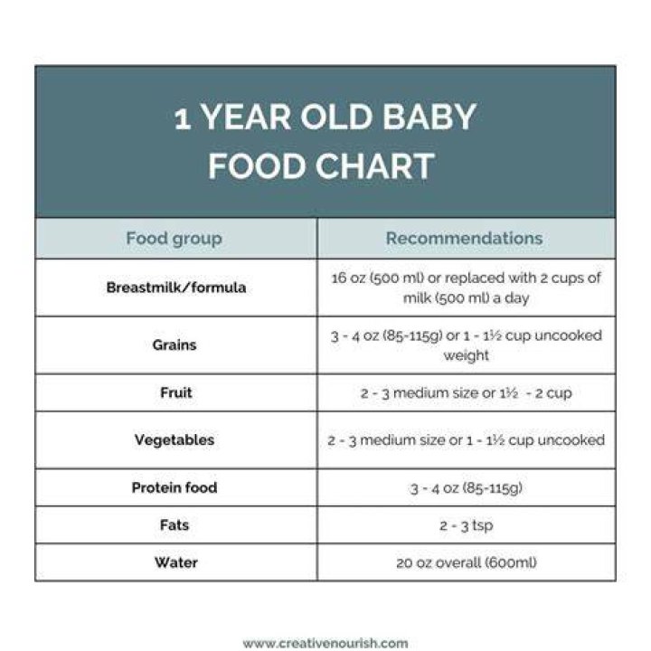 How much should a 1 year old eat at each meal