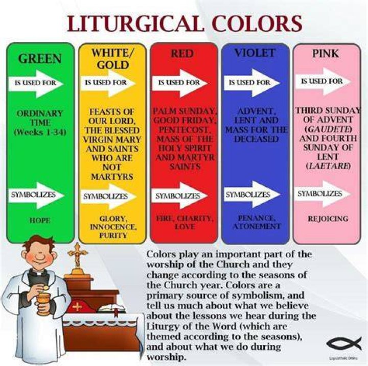 What are the colors of each liturgical season