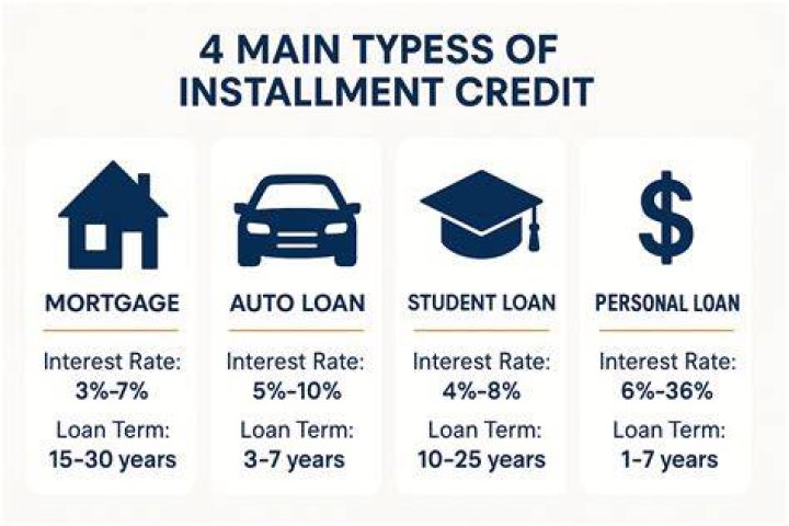 What are three examples of installment credit