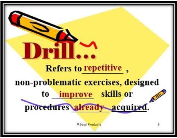 What is difference between drill and practice