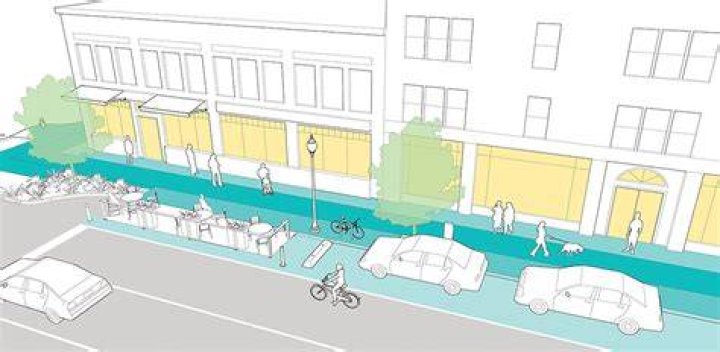 What part of the sidewalk belongs to the city